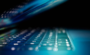 Close up of laptop keyboard